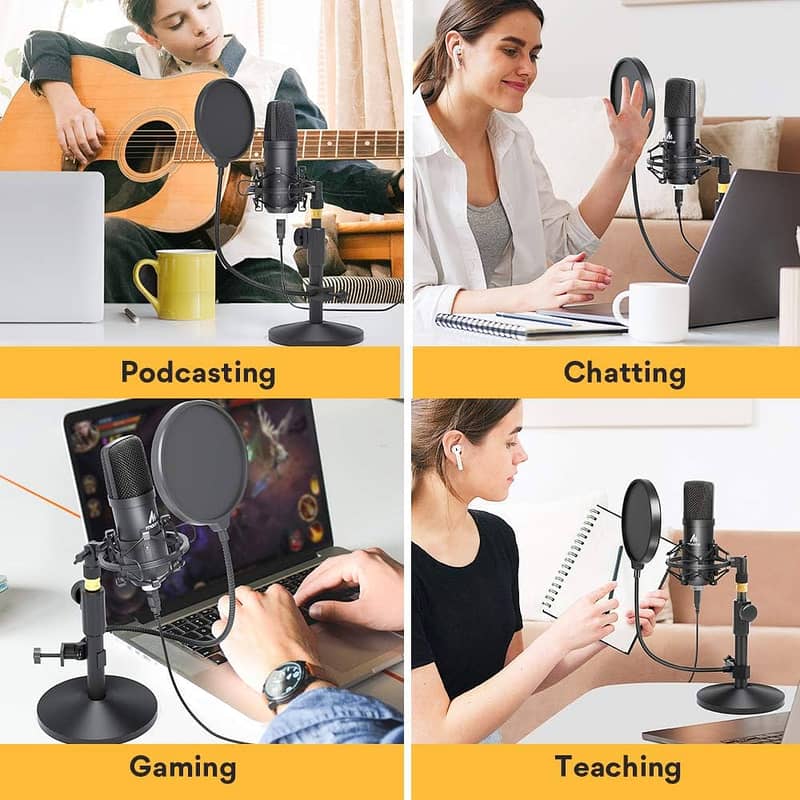 Maono 4TC USB Condenser Podcast Mic youtube voice over Microphone 1