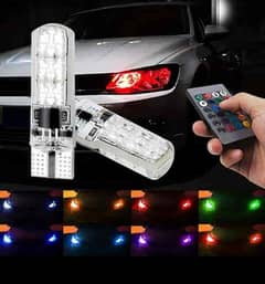 T10 Remote Control W5W 501 RGB Color Changing LED Bulbs 0