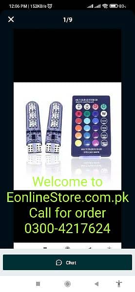 T10 Remote Control W5W 501 RGB Color Changing LED Bulbs 2