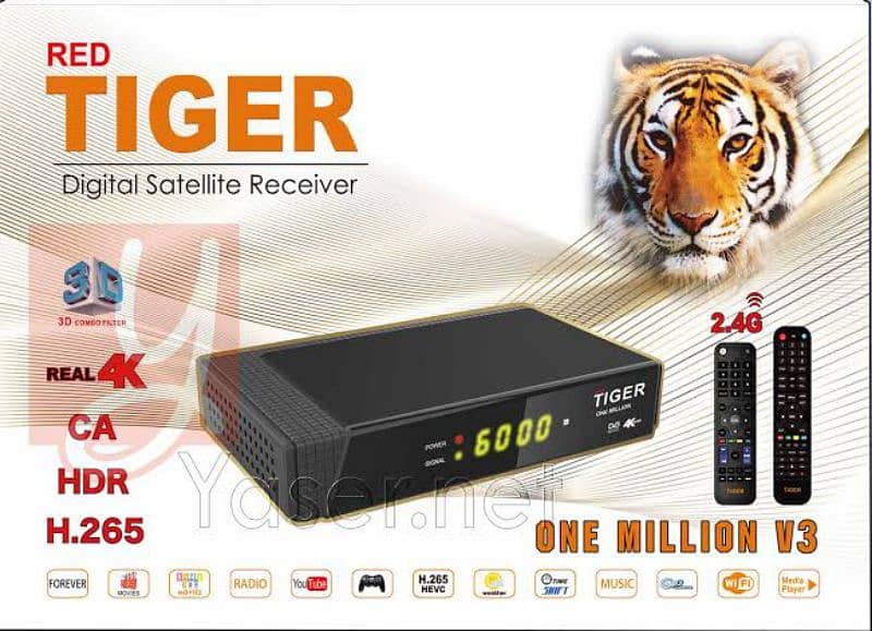 Tiger One Million V3 4K Satellite Receiver 0
