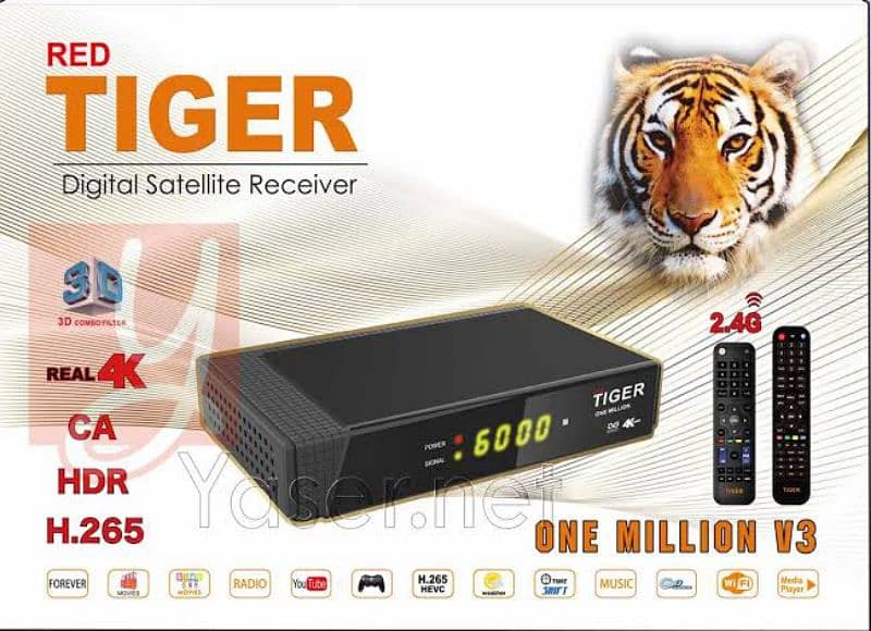 Tiger One Million V3 4K Satellite Receiver 2