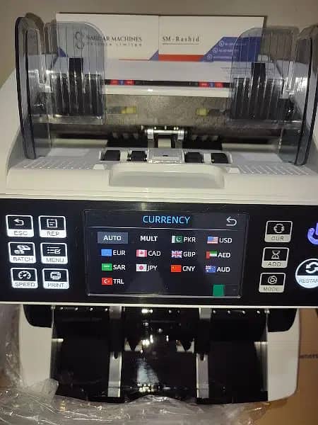 SM Multi currency mix bank cash counting machine, locker Pakistani 13