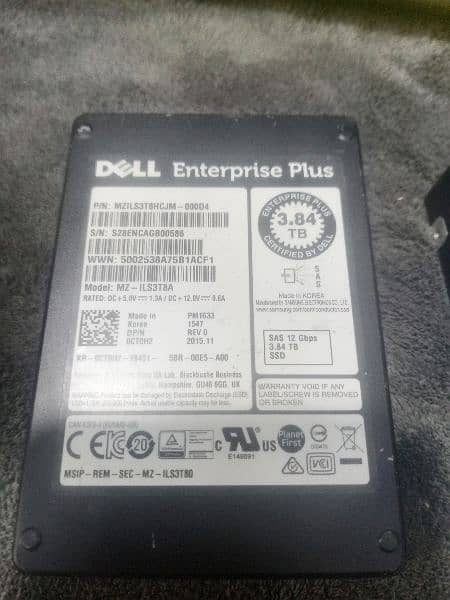 Dell enterprise plus 3.84 tb SAS SSD 2