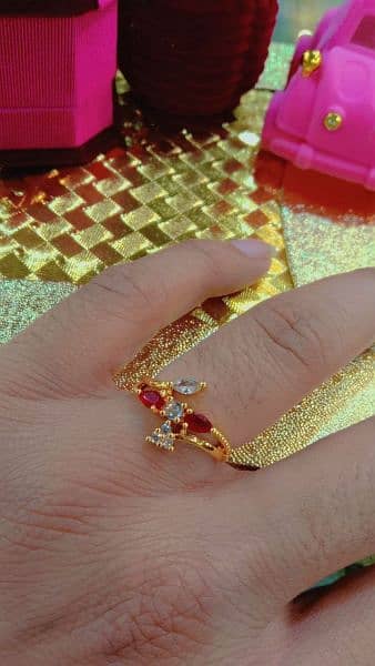 gold palated jewellery Sona ka Pani karvy 1 karet gold ring 6