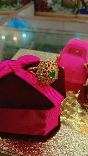 gold palated jewellery Sona ka Pani karvy 1 karet gold ring 14