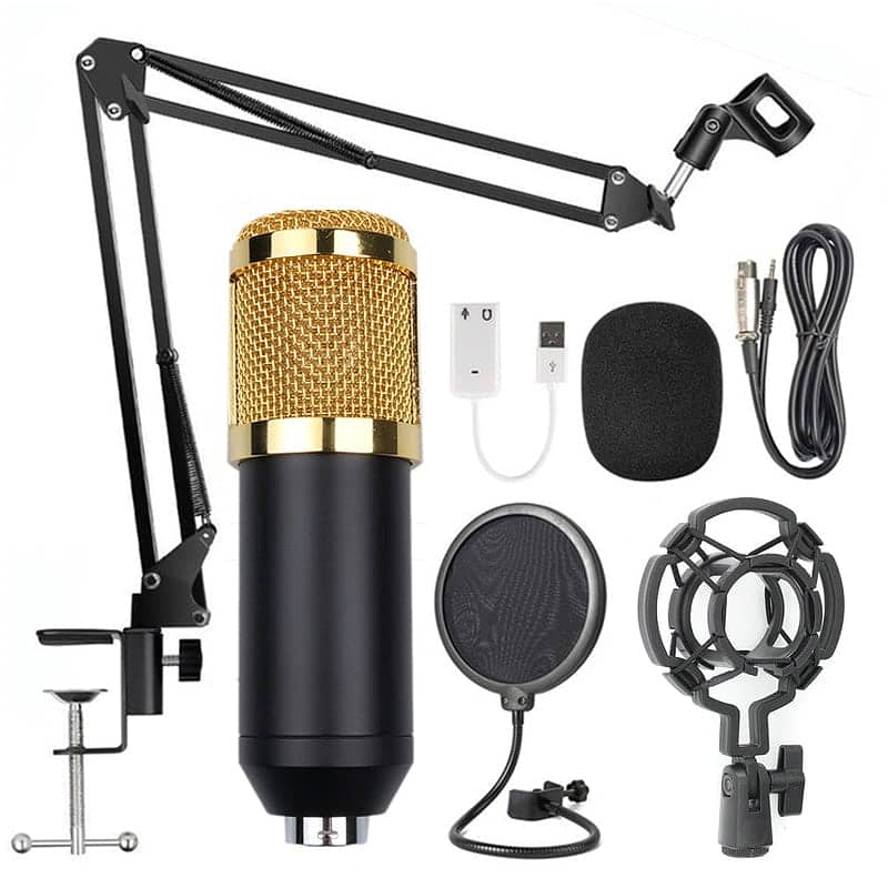 Bm800 Condenser Microphone Kit – With Pop Filter & Microphone Stand 1