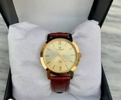 Titan Men Watches New With Leather Strap