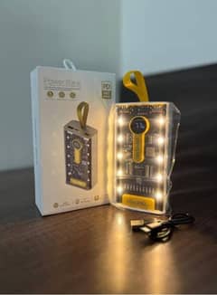 Transparent Ultra Fast Super Fast Charging 10K mAh battery with LEDs