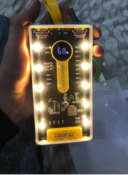 Transparent Ultra Fast Super Fast Charging 10K mAh battery with LEDs 4