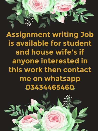 Assignment writing + typing work is available