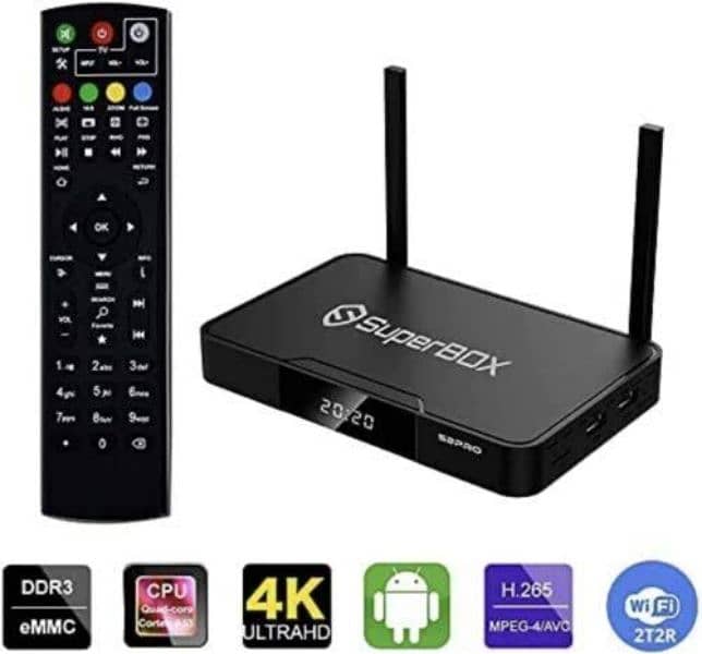 Superbox S2 Pro 2gb 16gb Media Player, 6K TV Dual-Band Wi-Fi 2.4G/5G 10