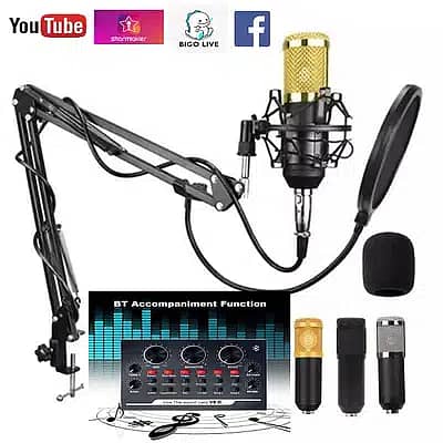 BM800 mic for youtube singing, tiktok live streaming voice over mic 0