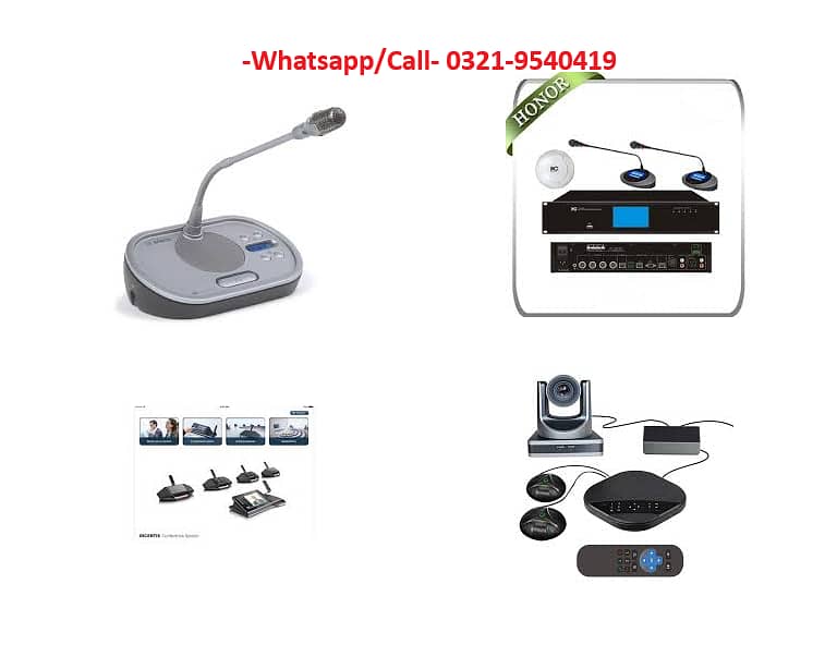 Audio Conference System, Sound System, Public Address, Meeting Mics 7