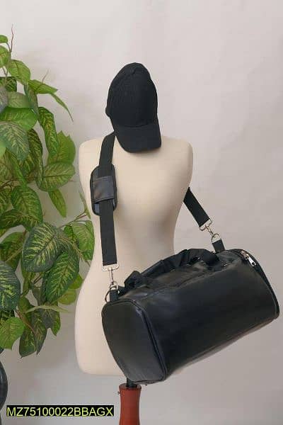 Leather Luggage bag Black 4
