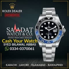 We buy Rolex Cartier Omega Chopard Tag Heuer Rado IWC @Saadat Watches