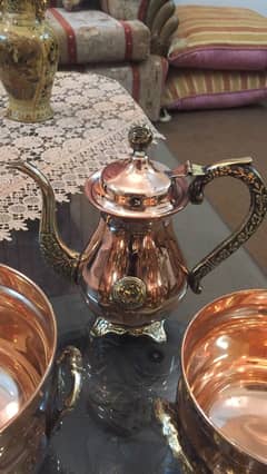 Pure Copper Bartan Teapot 3 set