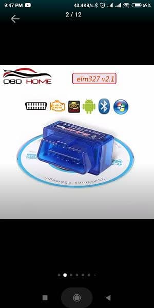 Super Mini ELM 327 Bluetooth V 2.1 OBD2 Diagnostic Scanner Tool 1