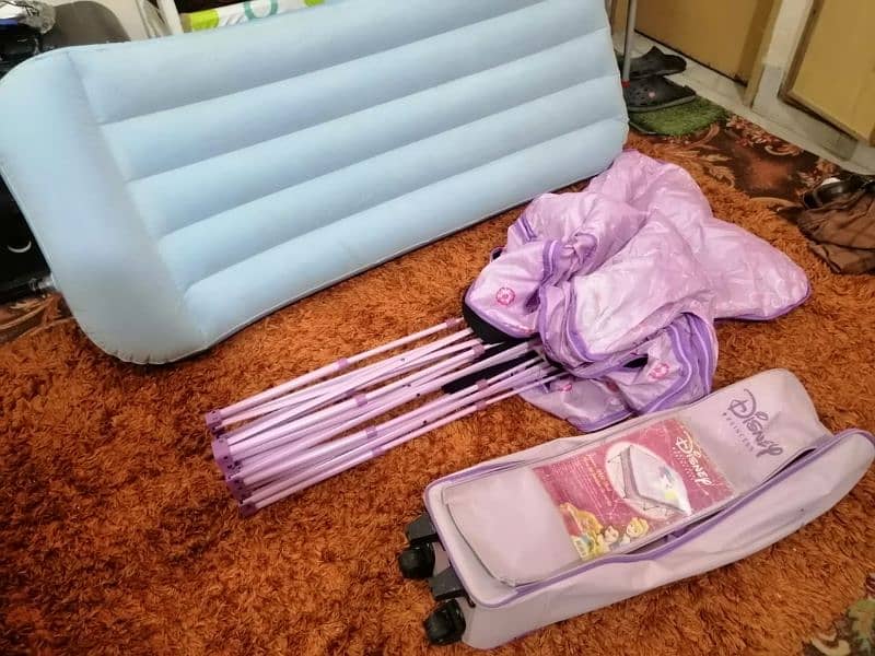 Disney Princess Folding Bed, Air Mattress & Sleeping Bag Set, Imported 8