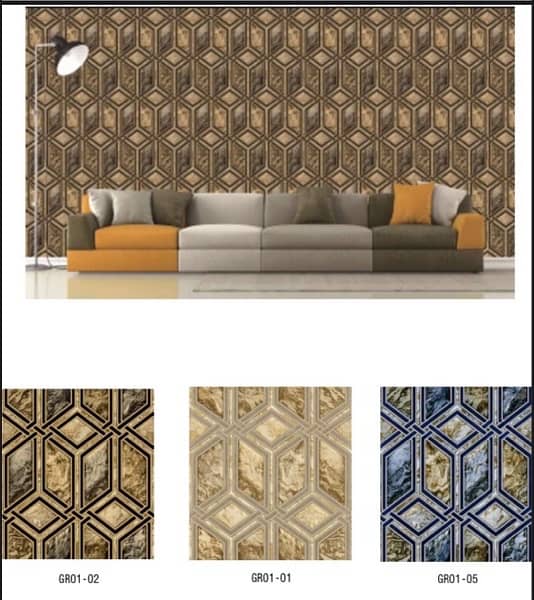 3D wallpaper flex sheet/FLORALWallpaper/geometrical Wall in KARACHI 2