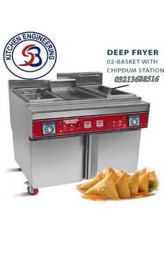 Double deep fryer/and all commercial kitchen equipment ,  pizza oven
