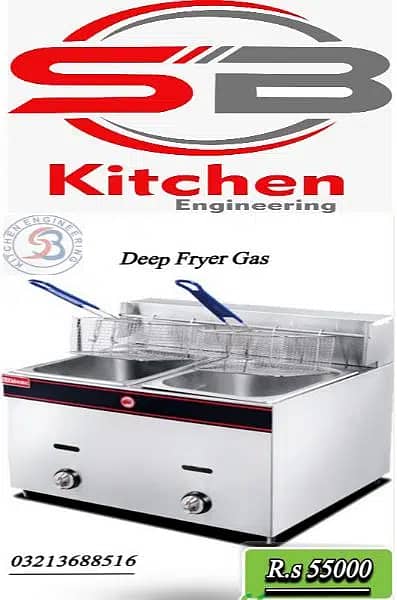 Commercial pizza oven sevenstar & other kitchen equipmentn/ deep fryer 3