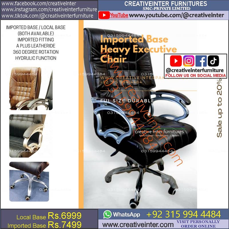 Office recliner chair table mesh Manager workstation revoling rolling 1