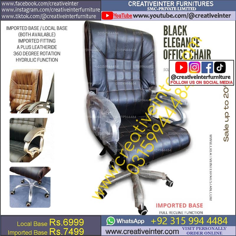 Office recliner chair table mesh Manager workstation revoling rolling 18