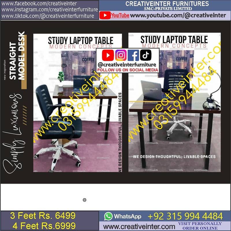 Office table workstation laptop computer chair sofa used working desk 2