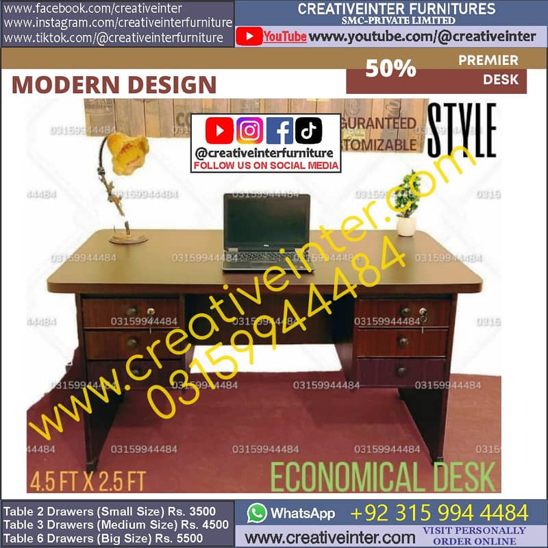 Office table workstation laptop computer chair sofa used working desk 3