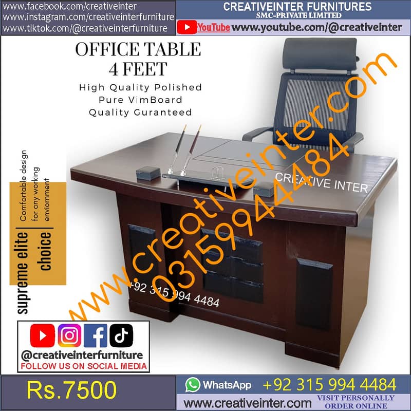 Office table workstation laptop computer chair sofa used working desk 8