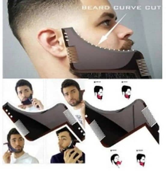 Double Side Beard Shaper PLUS Comb For Line Up and Men Beard 1