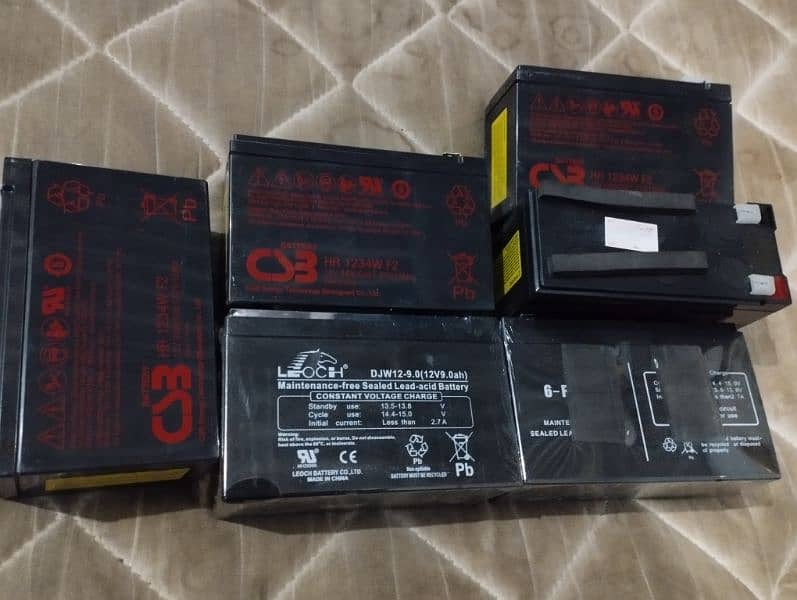 Branded Dry Batteries of 12.100amp 12.12amp 12.18amp 12.9amp 12.5 new 6