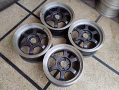 15 inch 4 nut TE 37 rims for sale