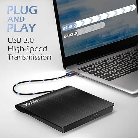 External CD/DVD Drive for Laptop USB 3.0 Portable CD/DVD Player CD DVD 2