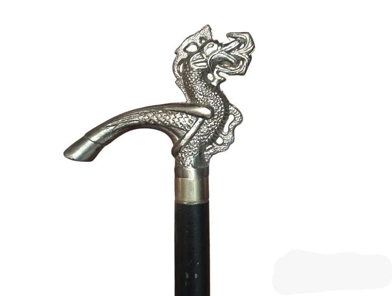 Antique Walking Stick, Markhor Metal Knob Stick, Walking Stick, Cane. 0