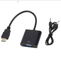 HDMI to VGA adapter with Audio Cable