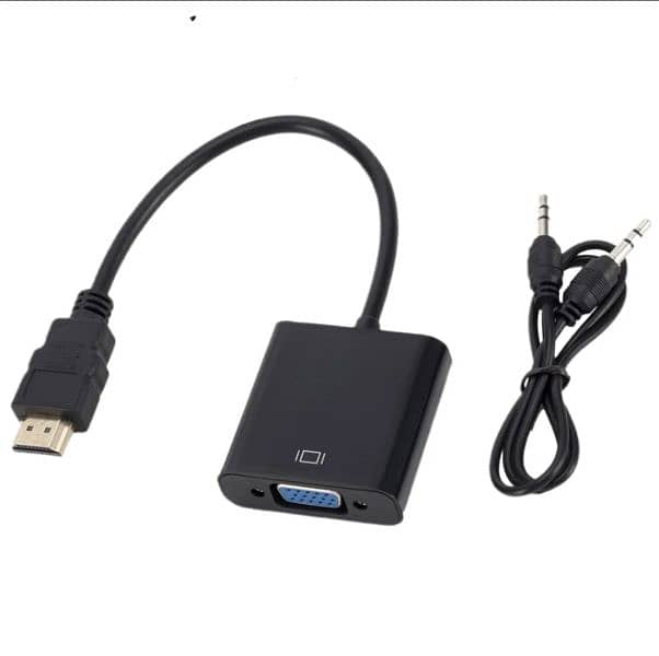 HDMI to VGA adapter with Audio Cable 0
