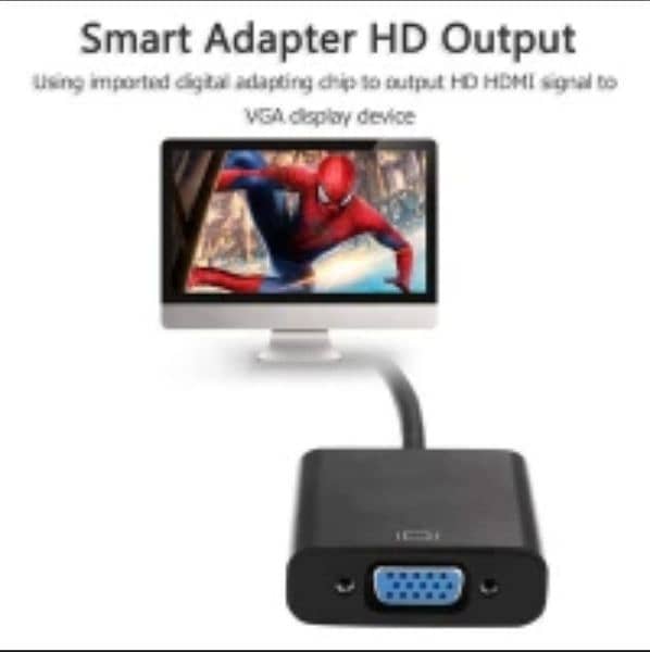 HDMI to VGA adapter with Audio Cable 1