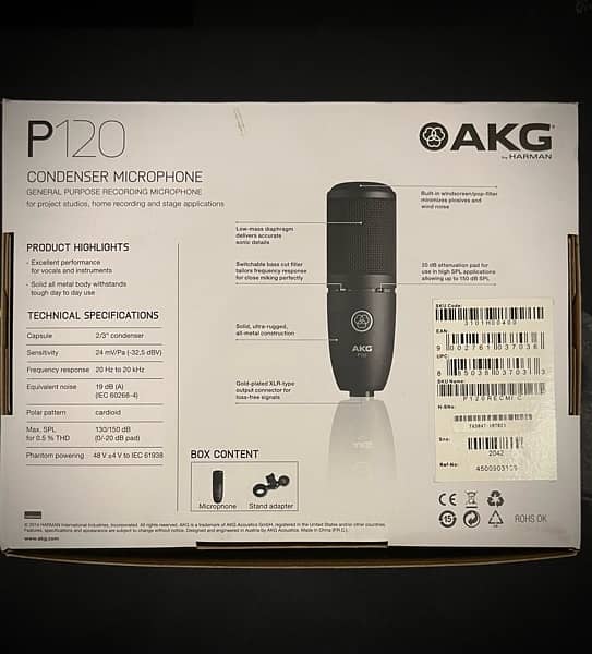 AKG P120 Mic with cable and Arm 2