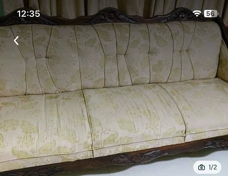 Wooden 5 seater sofa set 0