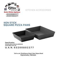 Square Pizza Pan | Topping Ring | Pan Gripper | Pizza Cutter