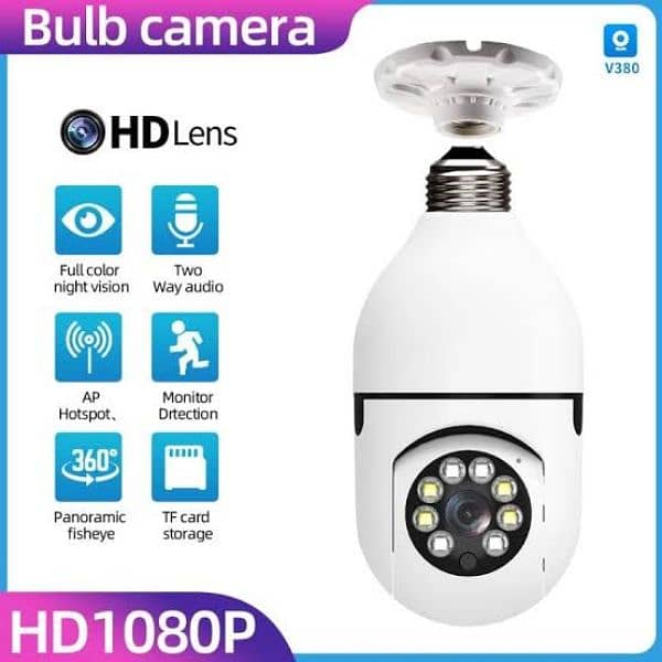wifi smart bulb camera for kids room and home security 0
