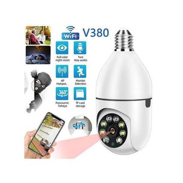 wifi smart bulb camera for kids room and home security 1
