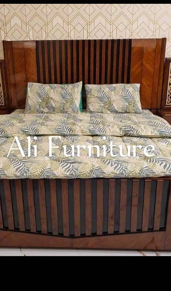 Bed set / king size bed / double bed / wooden bed / bed / side tables 3