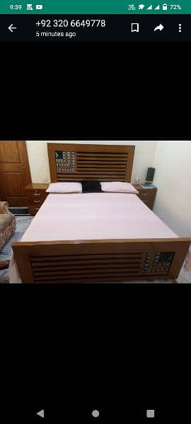 Latest wooden double bed 4