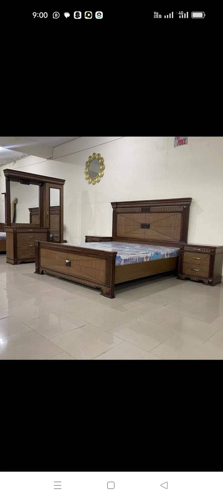shesham wooden bed/solid wooden bed/almari/king size bed/showcase/bed 19