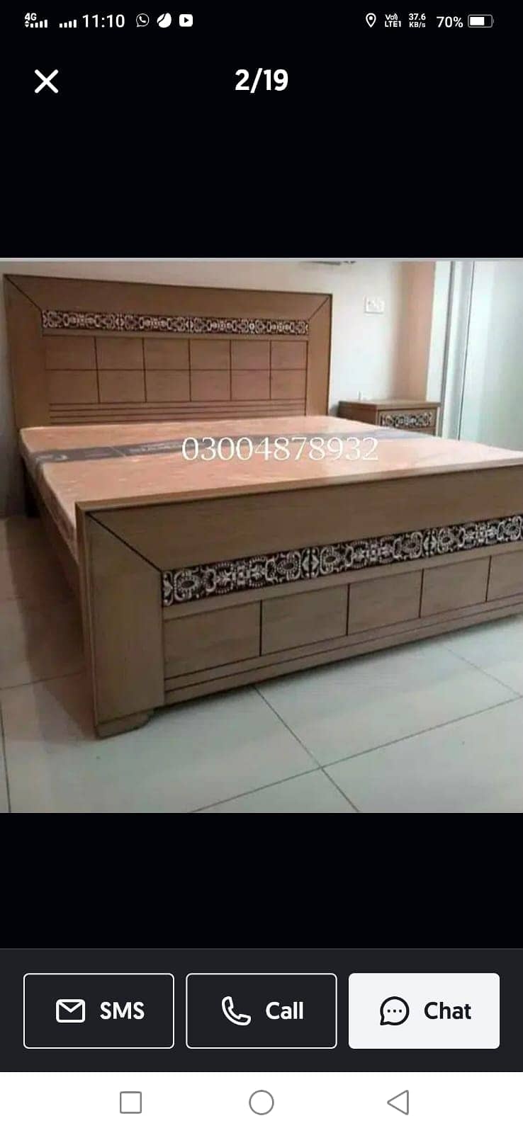 bedset/furniture/side table/double bed/factory rate 4