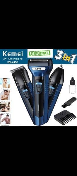 Kemei 3in 1 Grooming kit Hair Clippers Trimmer Kemei Remove Hair 1
