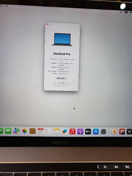 Apple macbook pro 2017 model 15 inch 16gb ram 512 SSD 5