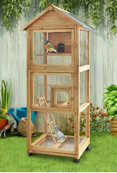 Wooden Cage for Birds.